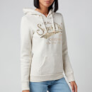 Superdry Women's Script Sequin Hoodie - Oatmeal Marl