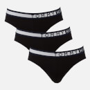 Tommy Hilfiger Men's Tommy Logo 3 Pack Briefs - Black