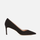 Stuart Weitzman Women's Anny 70 Suede Court Shoes - Black