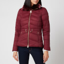 Barbour International Women's Halfback Quilt Fur Collar Coat - Port