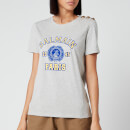 Balmain Women's 3 Button Balmain University T-Shirt - Grey/Multi
