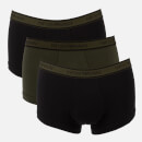 Emporio Armani Men's Logoband 3 Pack Trunk Boxer Shorts - Grey/Black