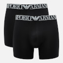 Emporio Armani Men's 2 Pack Midwaist Boxer Shorts - Black