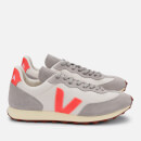 Veja Women's Rio Branco Mesh Running Style Trainers - Gravel/Orange Fluo/Oxford Grey