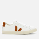 Veja Women's Esplar Logo Leather Trainers - Extra White/Camel