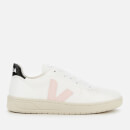 Veja Women's V-10 Leather Trainers - White/Petale/Black