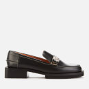 Ganni Women's Jewel Leather Loafers - Black