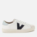 Victoria Women's Sustainable Leather Flatform Trainers - Marino