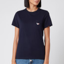 Maison Kitsuné Women's T-Shirt Tricolor Fox Patch - Navy