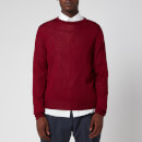 Canali Men's Long Sleeve Crew Neck Jumper - Burgundy