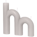 Broste Copenhagen Double Bend Candle - Rainy Day