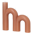 Broste Copenhagen Double Bend Candle - Indian Tan