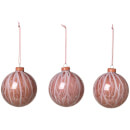 Broste Copenhagen Marble Bauble - Set of 3 - Rose