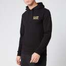 Emporio Armani EA7 Men's Overhead Sleeve Logo Hoodie - Black