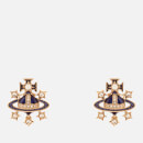 Vivienne Westwood Women's Dalila Bas Relief Earrings - Gold Cobalt Crystal