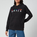 Levi's Women's Graphic Sport Hoodie - Serif Split Multicolour Caviar