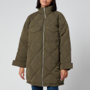 Levi's Women's Diamond Quilt Puffer Jacket - Olive Night