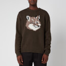 Maison Kitsuné Men's Fox Head Pullover Jumper - Light Khaki