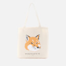 Maison Kitsuné Men's Fox Head Tote Bag - Ecru