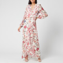 Hope & Ivy Women's The Tiana Wrap Maxi Red Dress - Red Floral
