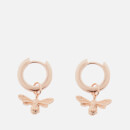 Olivia Burton Women's Lucky Bee Huggie Hoops - Rose Gold