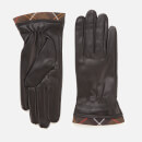 Barbour Casual Women's Tartan Trimmed Leather Gloves - Black/Classic