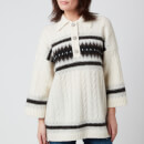 Ganni Women's Alpaca Knit Top - Egret