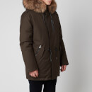 Mackage Men's Seth DFR Medium Down Fur Hood Parka - Army