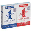 Waddingtons Number 1 Playing Cards - Red and Blue Twin Pack