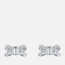 Ted Baker Women's Sabla: Crystal Sparkle Bow Stud Earrings - Silver/Crystal