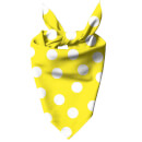 Yellow Polka Dots Dog Bandana