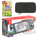 Nintendo Switch Lite (Grey) New Super Mario Bros. U Deluxe Pack