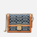 Coach Women's Signature Chambray Hutton Shoulder Bag - Midnight Navy