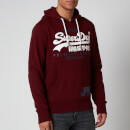Superdry Men's Vintage Label Duo Hoodie - Rich Red Grit