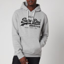 Superdry Men's Vintage Label Embroidery Hoodie - Grey Marl