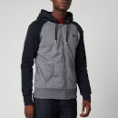 Superdry Men's Orange Label Classic Raglan Zip Hoodie - Rich Navy Mega Grit