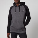 Superdry Men's Orange Label Classic Raglan Hoodie - Low Light Black Grit