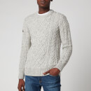 Superdry Men's Jacob Cable Crewneck Jumper - Concrete Twist