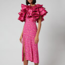 ROTATE Birger Christensen Women's Carmen Dress - Paint Splash AOP