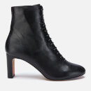 Whistles Women's Dahlia Leather Lace Up Heeled Boots - Black
