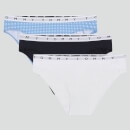 Tommy Hilfiger Women's 3-Pk Bikini Print - Light Iris Blue/Desert Sky/White