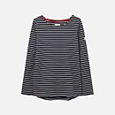 Joules Women's Harbour Long Sleeve Top - Navy Cream Stripe
