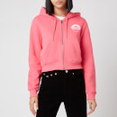 Tommy Jeans Women's TJW Cropped Logo Zip Thru Hoodie - Glamour Pink