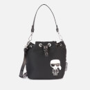 Karl Lagerfeld Women's K/Ikonik Nylon Bucket - Black
