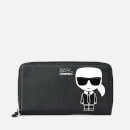 Karl Lagerfeld Women's K/Ikonik Cont Zip Wallet - Black
