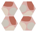 in homeware x Polly Sayer Shapes Hexagonal Coaster Set