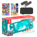 Nintendo Switch Lite (Turquoise) Mario Mega Pack