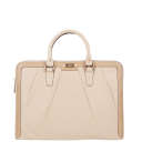 Ri2K Cranley Leather Snake Effect Laptop Bag - Bone