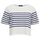 A.P.C. Women's Baseball T-Shirt - Marine