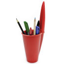 Pen Lid Shaped Pen Holder - Red